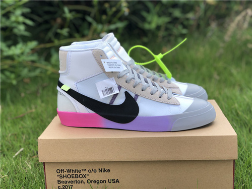 OFF-WHITE X NIKE BLAZER Converse Alliance_ colorful color matching_ company level 36 --- 45-e4dd32bf